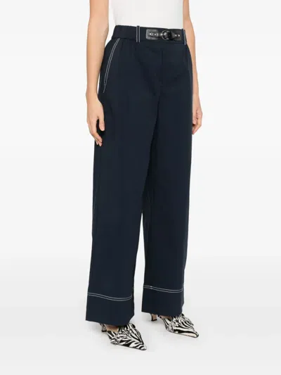 Maje Wide-leg Trousers In Blue