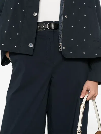 Maje Wide-leg Trousers In Blue