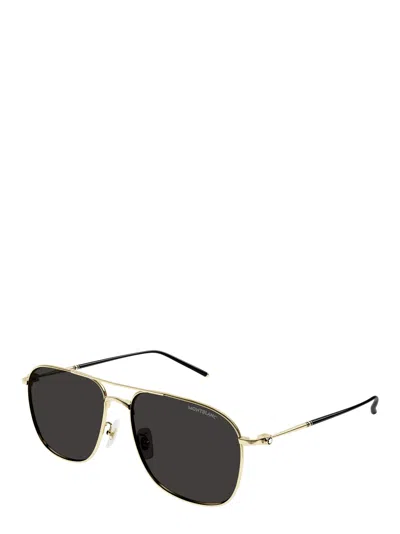 Montblanc Pilot-frame Sunglasses In Black