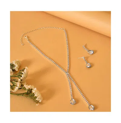 Sohi Crystal Jewellery Set In Metallic