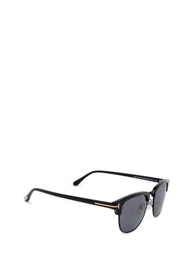 Tom Ford Eyewear Henry Round Frame Sunglasses In Black