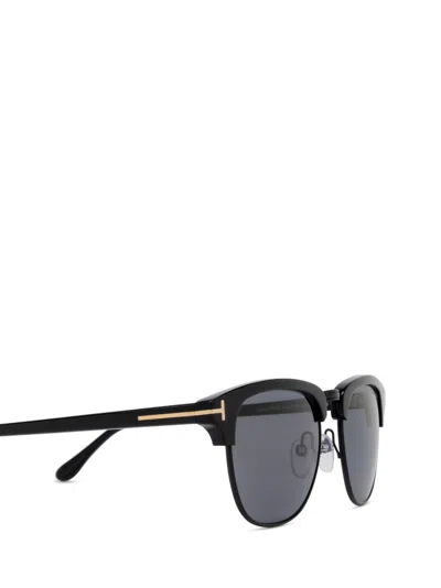 Tom Ford Eyewear Henry Round Frame Sunglasses In Black