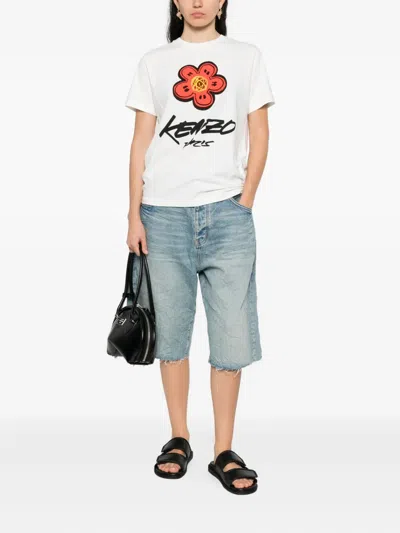 Kenzo T-shirt In Cotone Bianco  Donna In White