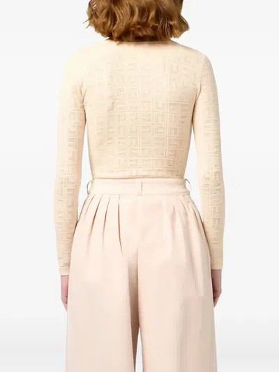 Elisabetta Franchi Logo-jacquard Bodysuit In Neutral