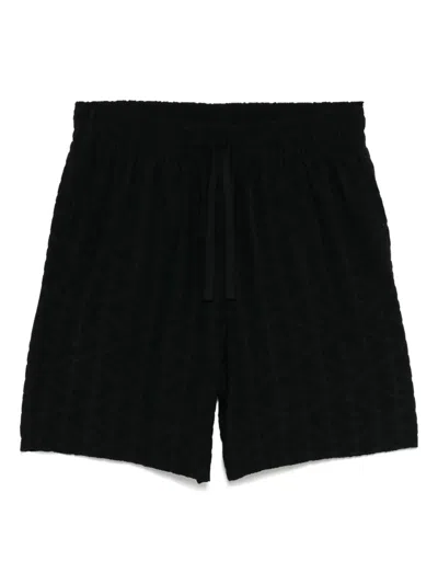 Emporio Armani Logo-embroidered Shorts In Black