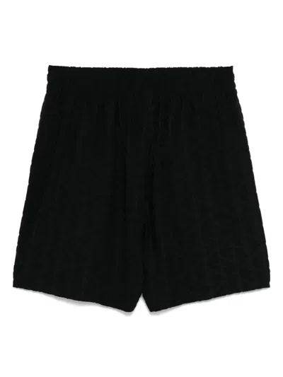 Emporio Armani Logo-embroidered Shorts In Black