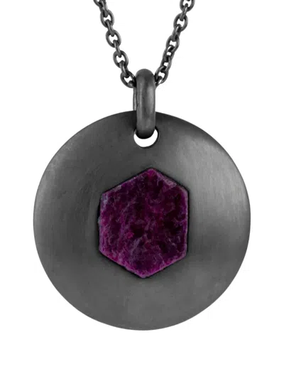 Parts Of Four Ruby-set Disc Necklace In Black