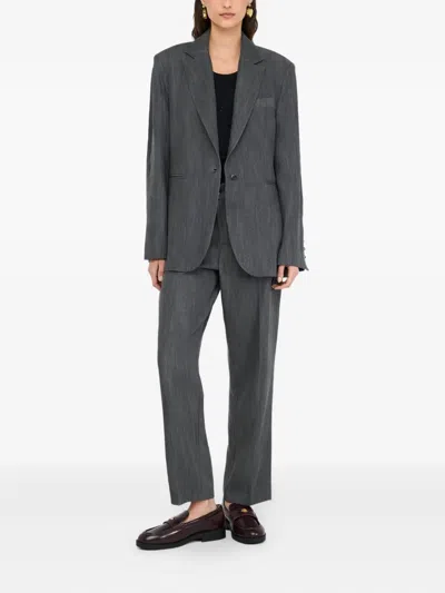 Liu •jo Single-breasted Blazer In Gray