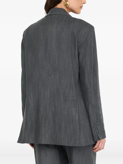 Liu •jo Single-breasted Blazer In Gray