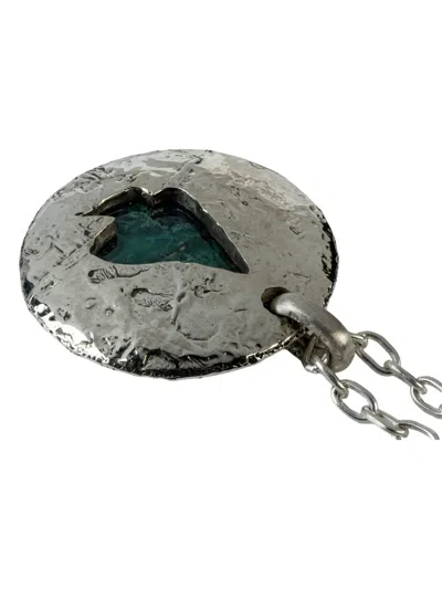 Parts Of Four Heart-shaped Disc Necklace In Metallic
