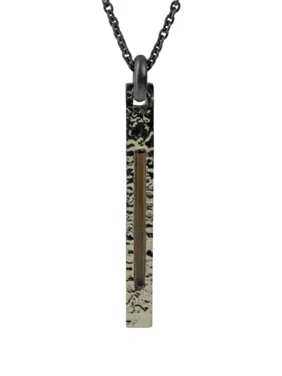 Parts Of Four Rectangular-plate Necklace In Black