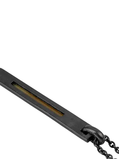 Parts Of Four Rectangular-plate Necklace In Black