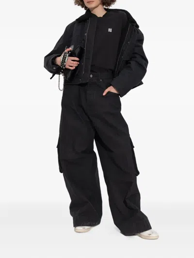 Dsquared2 Flap-pocket Sherpa-collar Jacket In Black