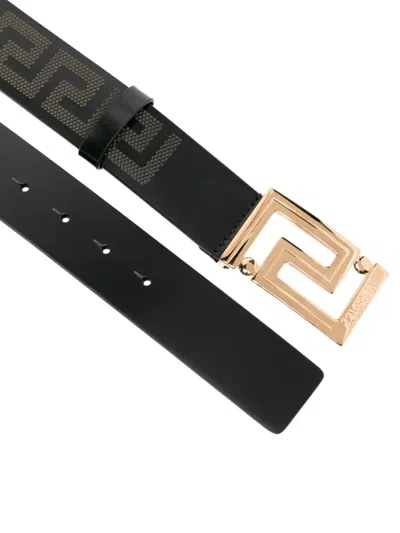Versace Greca Belt In Black