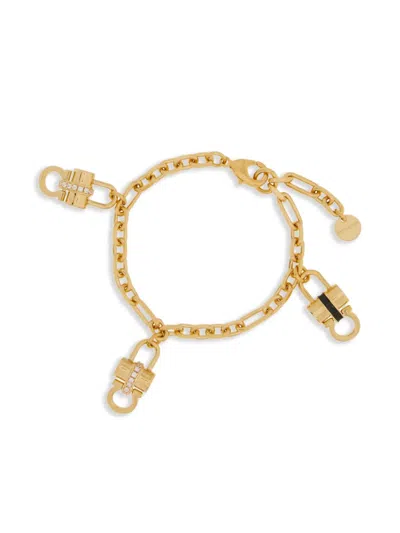 Ferragamo Padlock Charm Bracelet In Gold