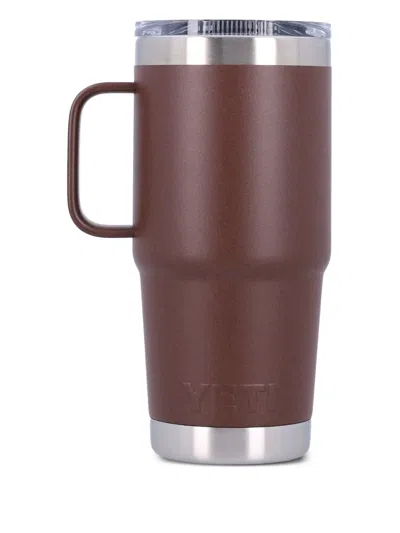 Yeti Handle Travel Mug In Brown