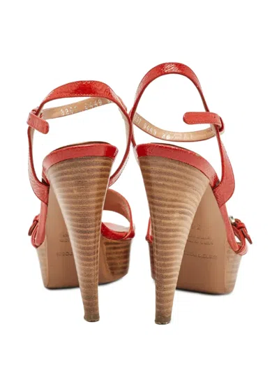 Pre-owned Sergio Rossi Vintage Patent Leather Buckled Sandals