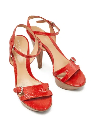 Pre-owned Sergio Rossi Vintage Patent Leather Buckled Sandals