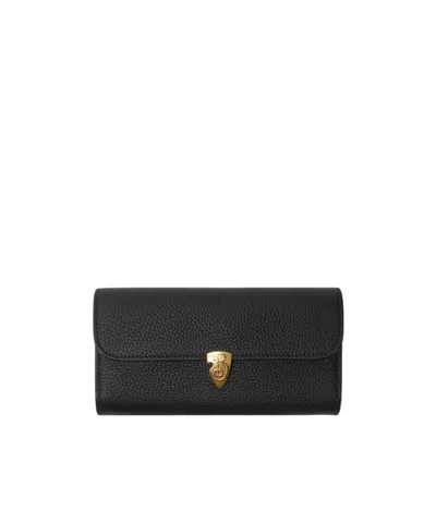 Burberry B Shield Continental Wallet In Black