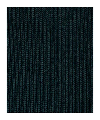Roberto Collina Bottle Green Merino Wool Crew-neck Sweater In Green