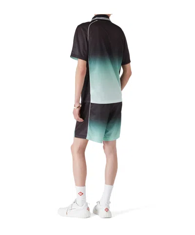Casablanca Gradient Monogram Jacquard Football Shorts In Black