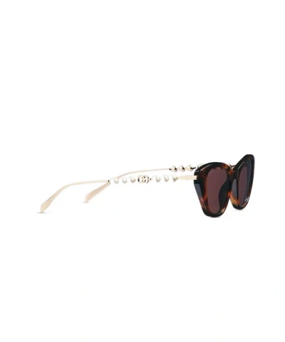 Gucci Cat Eye Frame Sunglasses In Brown