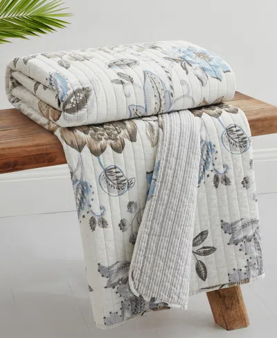Levtex Maileen Reversible Quilted Throw, 50" X 60" In White