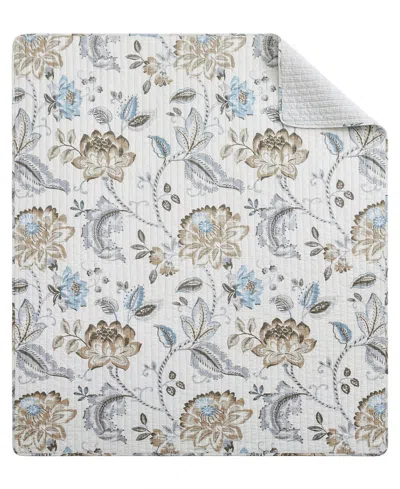 Levtex Maileen Reversible Quilted Throw, 50" X 60" In White