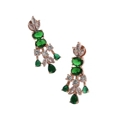 Sohi Party Stone Jewellery Set In Green