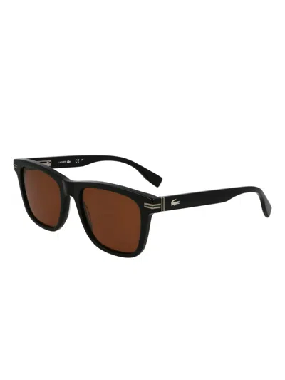 Lacoste Logo-print Sunglasses In Black