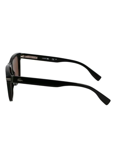 Lacoste Logo-print Sunglasses In Black