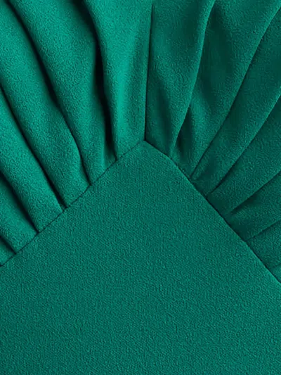 Tadashi Shoji Ruched Gown In Green