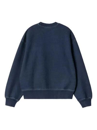 Carhartt Ingo Heart-embroidered Sweatshirt In Blue