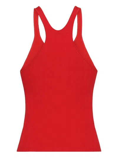Adam Lippes Lumii Tank Top In Red