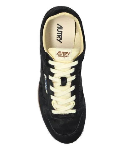 Autry Black Lace Up Sneakers In Black