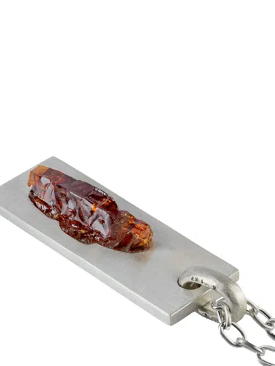 Parts Of Four Zincite Sterling-silver Plate Necklace In Metallic