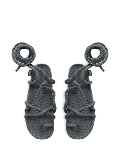 Nomadic State Of Mind Rope-lace Sandals In Gray