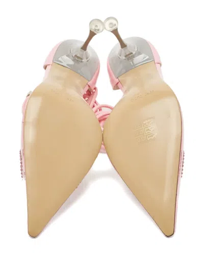 Pre-owned Mach&mach 100mm Rhinestone-embellished Pumps In Pink