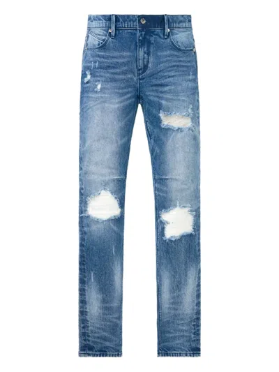 Rta Distressed Panelled Jeans In Blue