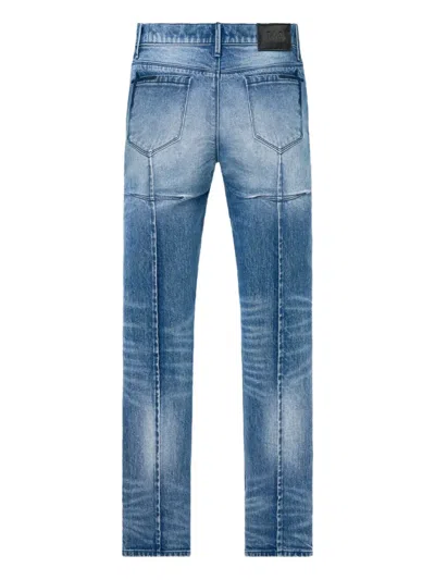 Rta Distressed Panelled Jeans In Blue