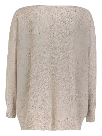 D Exterior Boat-neck Sweater In Pink