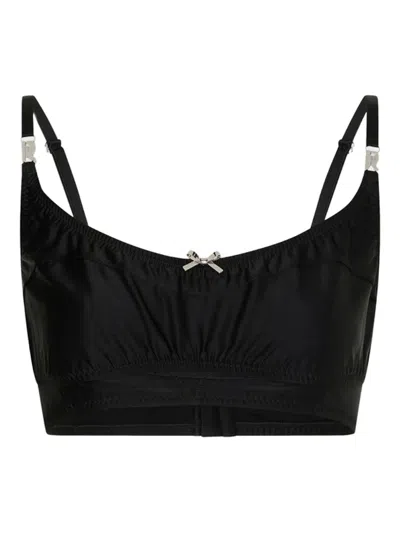 Rabanne Bow-embellished Tank Top In Black