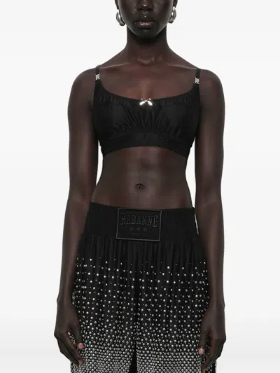 Rabanne Bow-embellished Tank Top In Black
