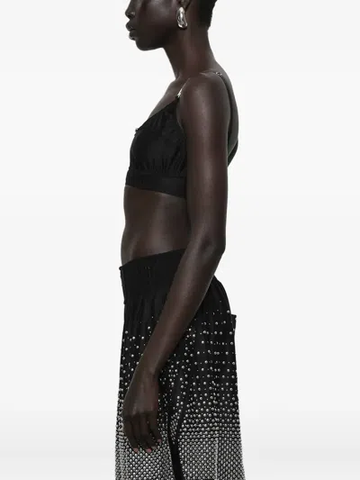 Rabanne Bow-embellished Tank Top In Black