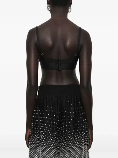 Rabanne Bow-embellished Tank Top In Black