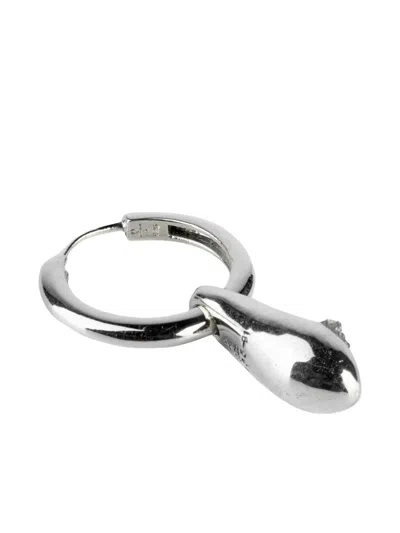 Parts Of Four Teardrop-charm Hoop Earrings In Metallic