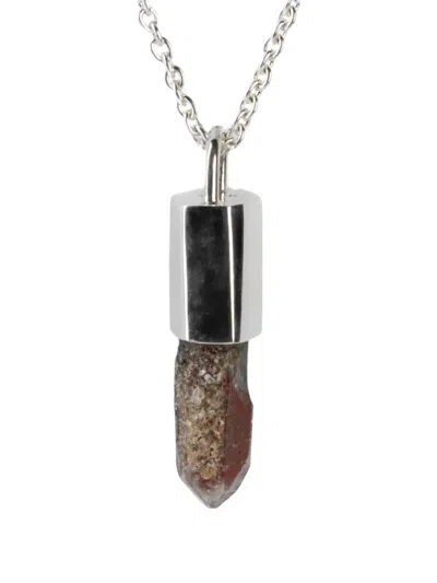 Parts Of Four Iron-quartz Sterling Silver Necklace In Metallic