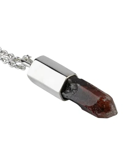 Parts Of Four Iron-quartz Sterling Silver Necklace In Metallic
