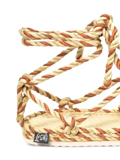 Nomadic State Of Mind Rope-tie Flat Sandals In Neutral