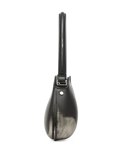Diesel Double-d-rigid Shoulder Bag In Brushed Pu